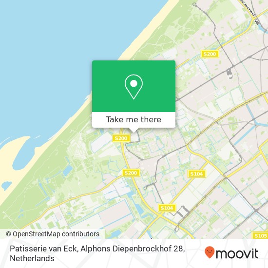 Patisserie van Eck, Alphons Diepenbrockhof 28 map