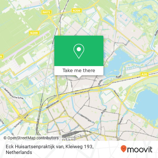 Eck Huisartsenpraktijk van, Kleiweg 193 map