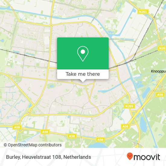 Burley, Heuvelstraat 108 Karte