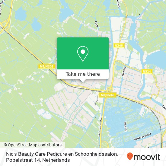 Nic's Beauty Care Pedicure en Schoonheidssalon, Popelstraat 14 map