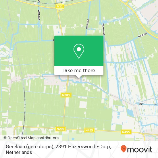 Gerelaan (gere dorps), 2391 Hazerswoude-Dorp map