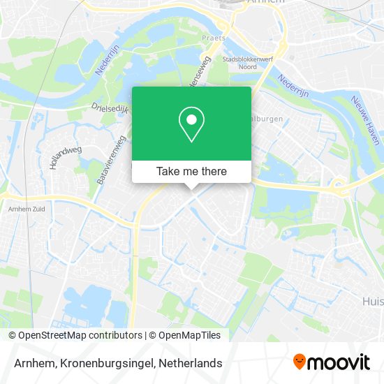 Arnhem, Kronenburgsingel Karte