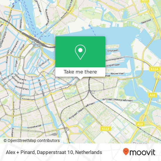 Alex + Pinard, Dapperstraat 10 map