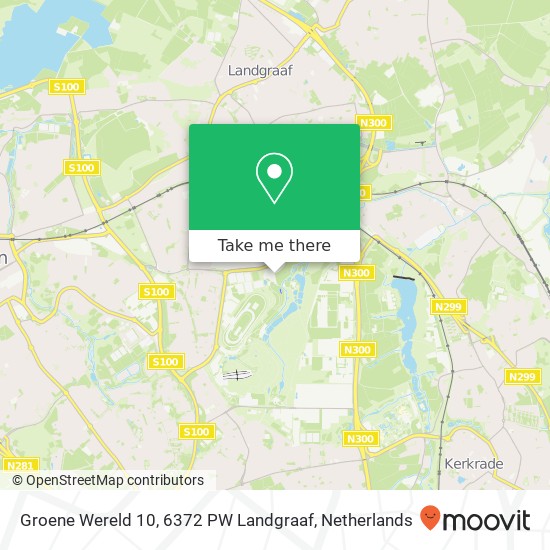 Groene Wereld 10, 6372 PW Landgraaf Karte