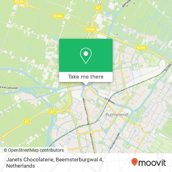 Janets Chocolaterie, Beemsterburgwal 4 Karte