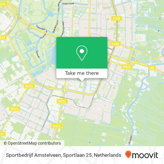 Sportbedrijf Amstelveen, Sportlaan 25 Karte