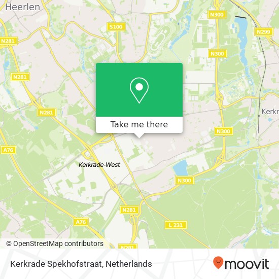 Kerkrade Spekhofstraat map