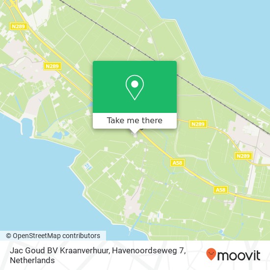 Jac Goud BV Kraanverhuur, Havenoordseweg 7 map