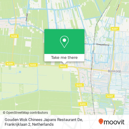 Gouden Wok Chinees Japans Restaurant De, Frankrijklaan 2 Karte