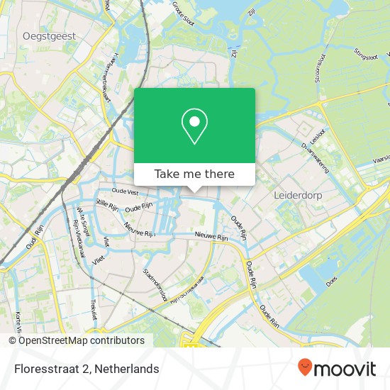 Floresstraat 2, 2315 HR Leiden map