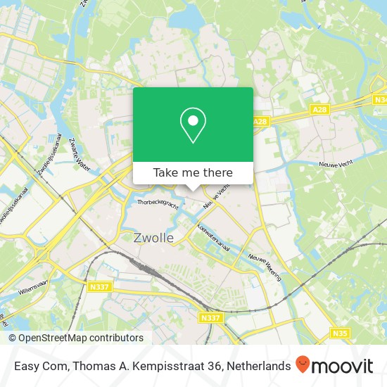 Easy Com, Thomas A. Kempisstraat 36 Karte