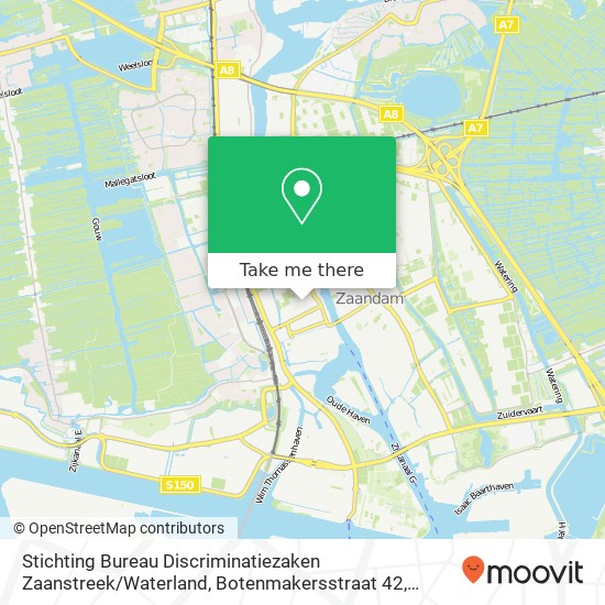 Stichting Bureau Discriminatiezaken Zaanstreek / Waterland, Botenmakersstraat 42 map