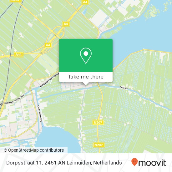 Dorpsstraat 11, 2451 AN Leimuiden Karte