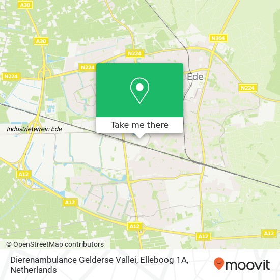 Dierenambulance Gelderse Vallei, Elleboog 1A map