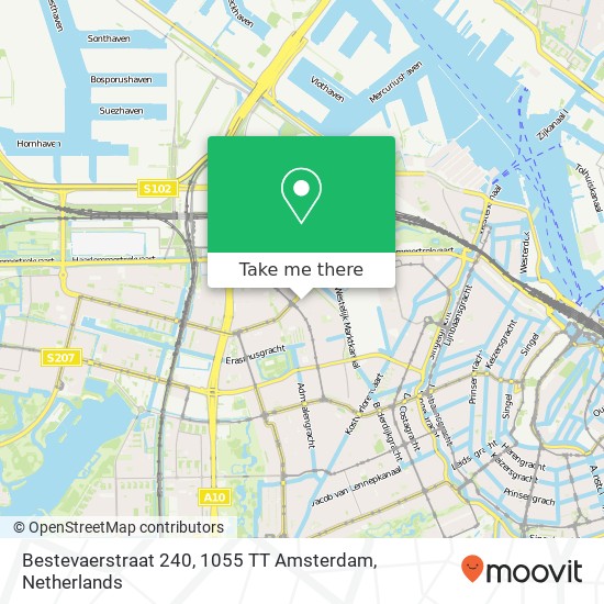 Bestevaerstraat 240, 1055 TT Amsterdam Karte