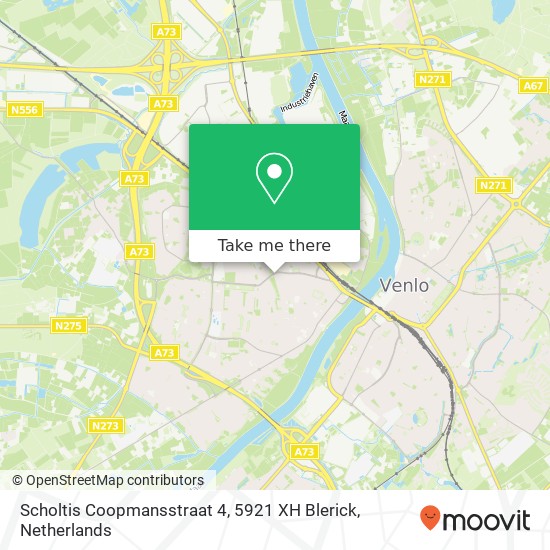 Scholtis Coopmansstraat 4, 5921 XH Blerick map