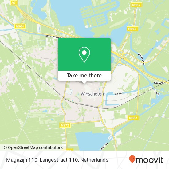 Magazijn 110, Langestraat 110 map