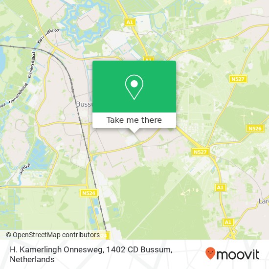 H. Kamerlingh Onnesweg, 1402 CD Bussum map