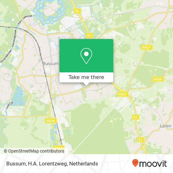 Bussum, H.A. Lorentzweg map
