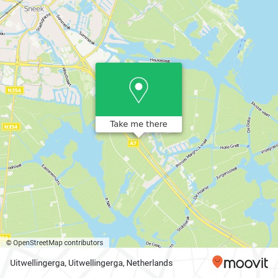 Uitwellingerga, Uitwellingerga map