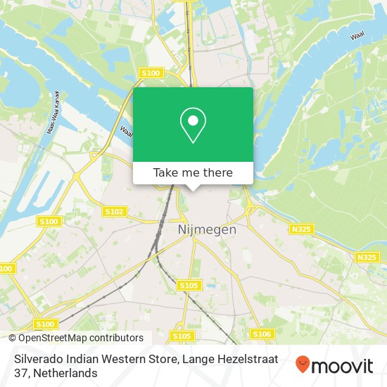 Silverado Indian Western Store, Lange Hezelstraat 37 map