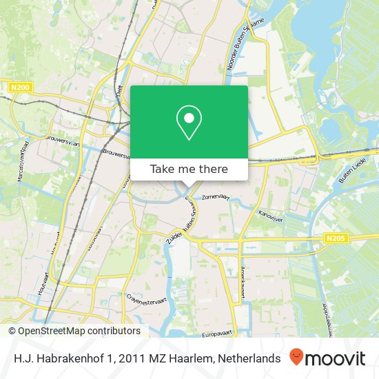 H.J. Habrakenhof 1, 2011 MZ Haarlem map