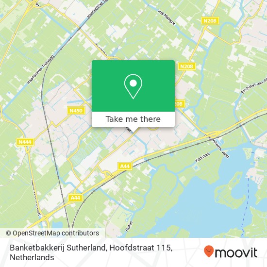 Banketbakkerij Sutherland, Hoofdstraat 115 map