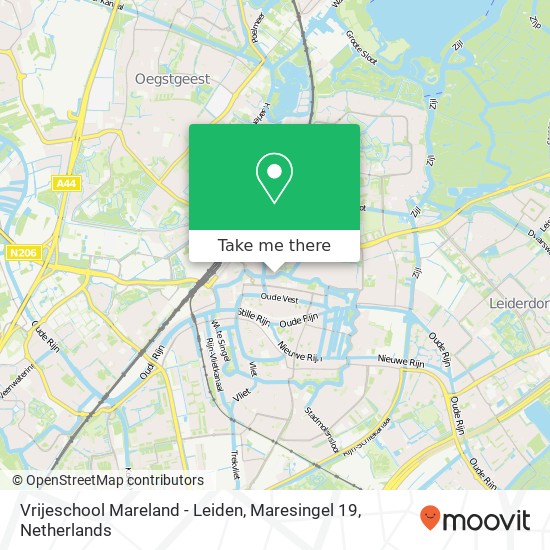 Vrijeschool Mareland - Leiden, Maresingel 19 map