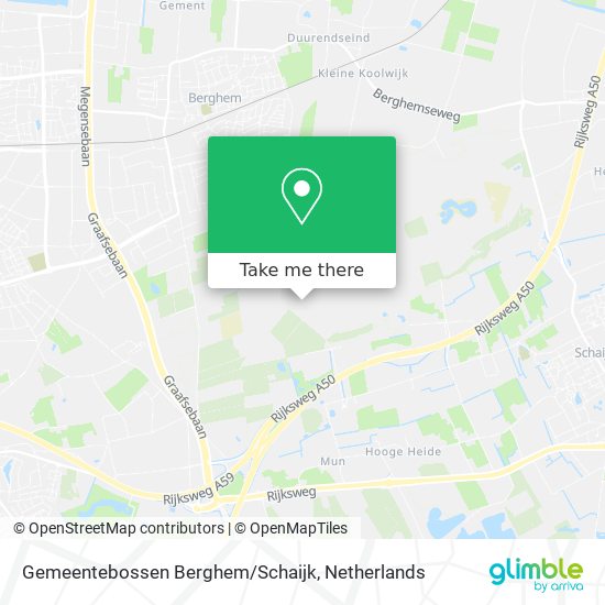 Gemeentebossen Berghem/Schaijk Karte