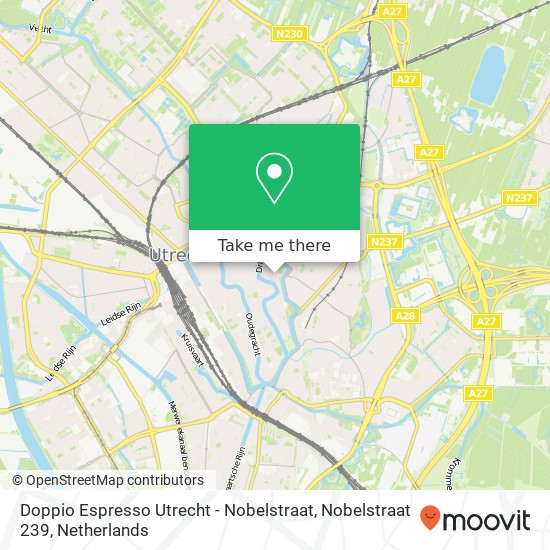 Doppio Espresso Utrecht - Nobelstraat, Nobelstraat 239 map