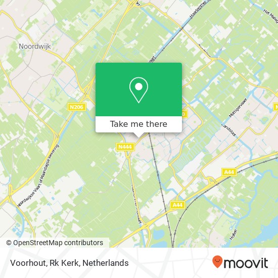 Voorhout, Rk Kerk Karte