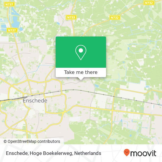 Enschede, Hoge Boekelerweg Karte