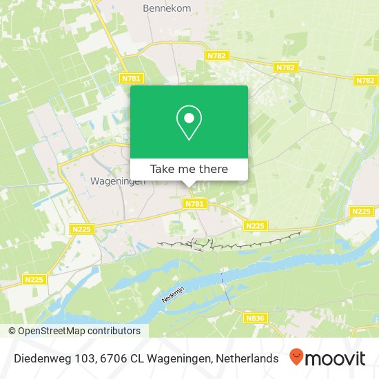 Diedenweg 103, 6706 CL Wageningen map