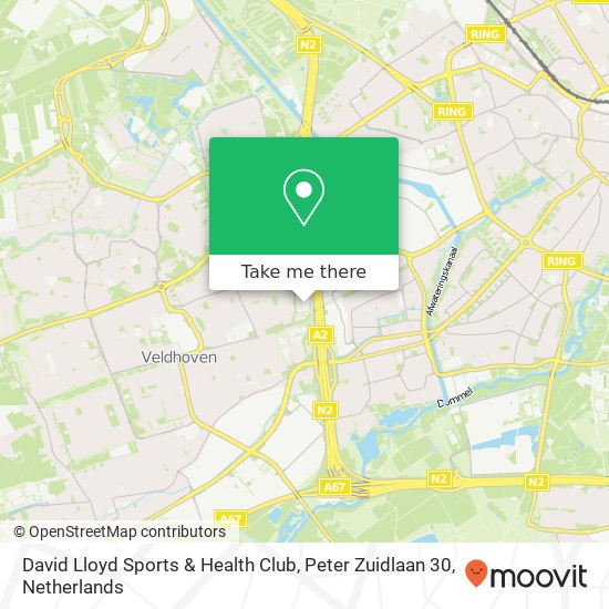 David Lloyd Sports & Health Club, Peter Zuidlaan 30 map