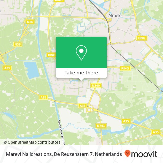 Marevi Nailcreations, De Reuzenstern 7 map