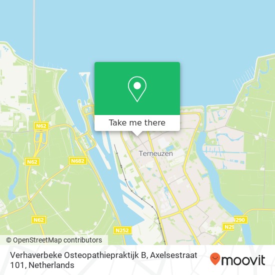 Verhaverbeke Osteopathiepraktijk B, Axelsestraat 101 Karte