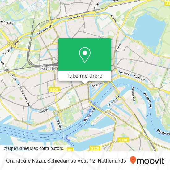 Grandcafe Nazar, Schiedamse Vest 12 map