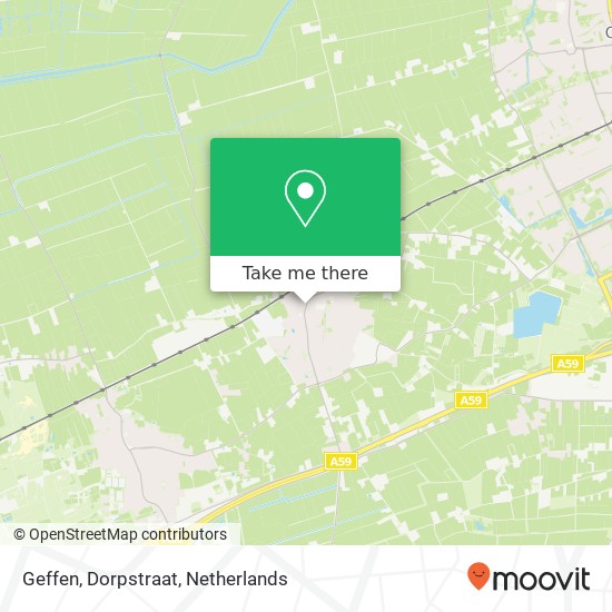 Geffen, Dorpstraat map