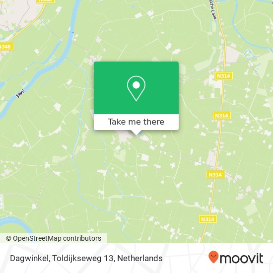 Dagwinkel, Toldijkseweg 13 map