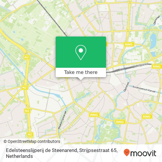 Edelsteenslijperij de Steenarend, Strijpsestraat 65 map