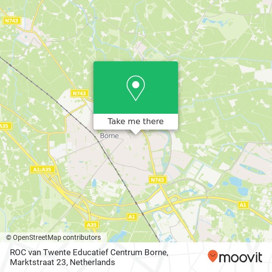 ROC van Twente Educatief Centrum Borne, Marktstraat 23 Karte