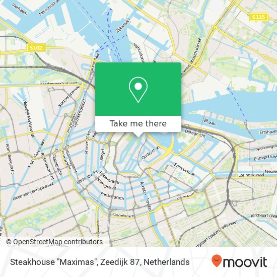 Steakhouse "Maximas", Zeedijk 87 map