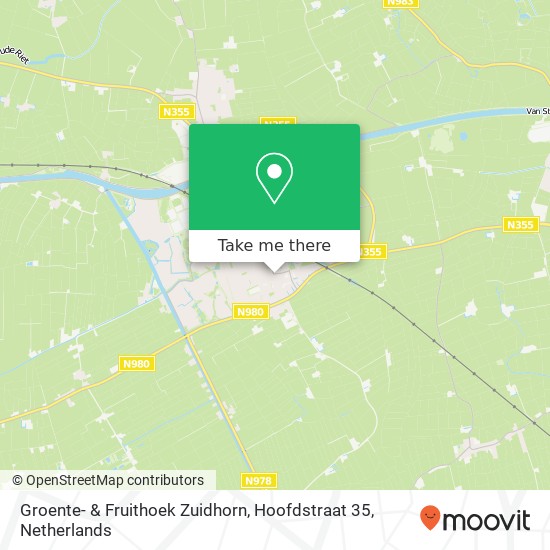 Groente- & Fruithoek Zuidhorn, Hoofdstraat 35 map