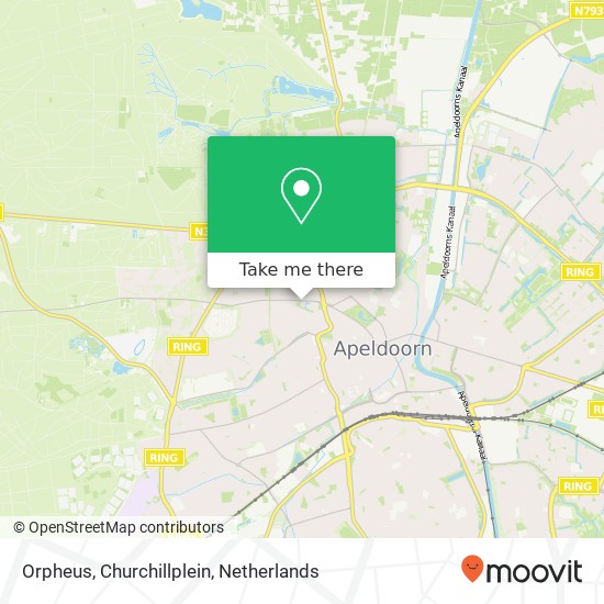 Orpheus, Churchillplein map