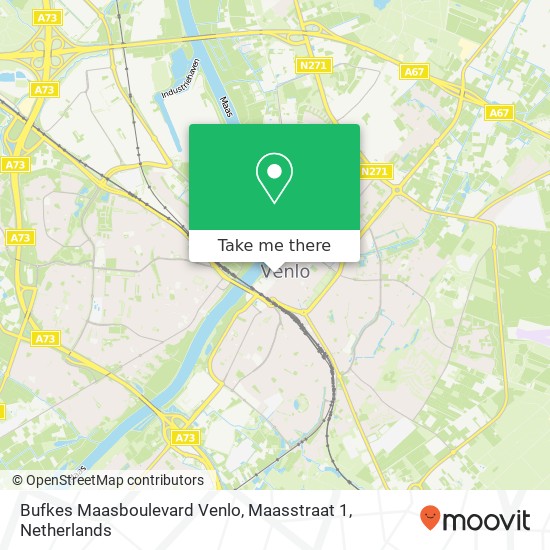 Bufkes Maasboulevard Venlo, Maasstraat 1 Karte