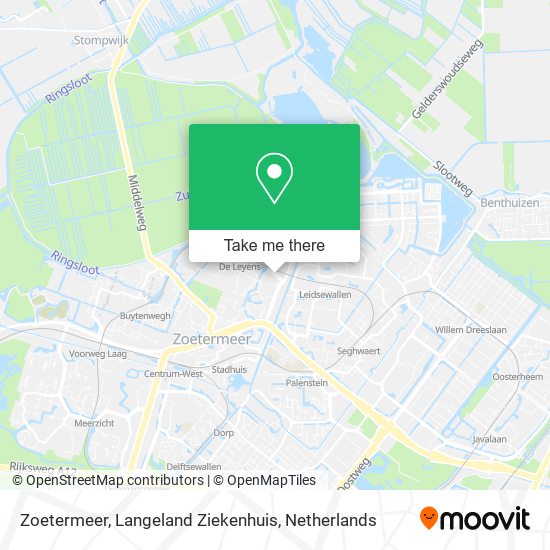 Zoetermeer, Langeland Ziekenhuis Karte