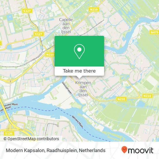 Modern Kapsalon, Raadhuisplein map