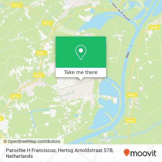 Parochie H Franciscus, Hertog Arnoldstraat 57B Karte