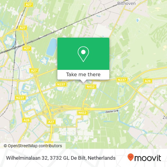 Wilhelminalaan 32, 3732 GL De Bilt map