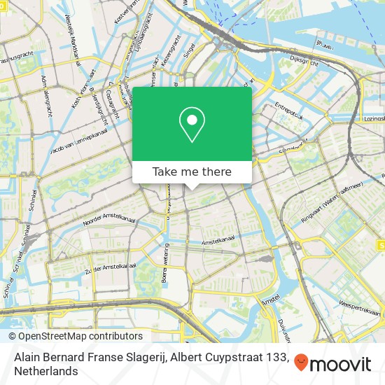 Alain Bernard Franse Slagerij, Albert Cuypstraat 133 map